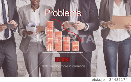 Problems Risk Deflation Depression Bankruptcy Concept 24485174