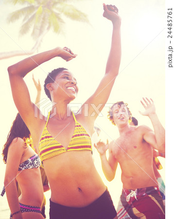 People Celebration Beach Party Summer Holiday Vacation Concept People Celebration Beach Party Summer Holiday Vacation Concept 24485761