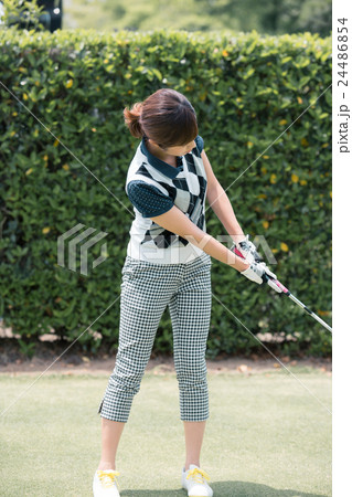 Japanese woman golfer , housewife Japanese woman golfer , housewife 24486854