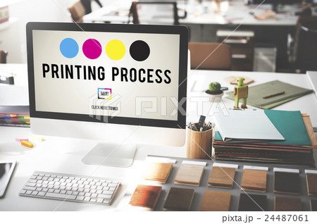 Printing Process Offset Ink Color Industry Media Concept 24487061