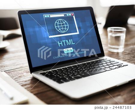 Internet HTML Homepage Browser Big Data Concept 24487103