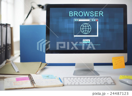 Internet HTML Homepage Browser Big Data Concept 24487123