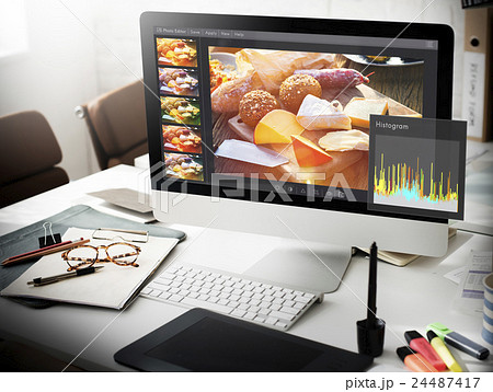 Photo Editor Histogram Setting Concept 24487417