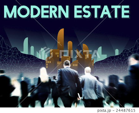 Modern Estate Modernity Skyscraper Building Concept 24487615