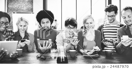 Diverse People Digital Devices Wireless Communication Concept 24487970