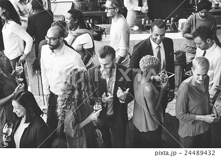 Business People Meeting Eating Discussion Cuisine Party Concept 24489432