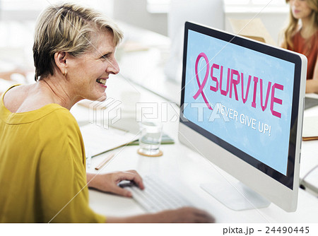 Breast Cancer Believe Hope Woman Illness Concept 24490445