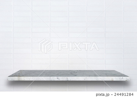 Empty top of natural stone shelves and stone wall background Empty top of natural stone shelves and stone wall background 24491284