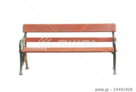 Vintage wooden bench isolated on white Vintage wooden bench isolated on white 24491926