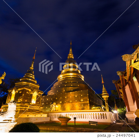 Wat Phra Singh at dusk, Chiang Mai, Thailand 24497041