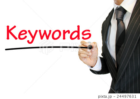キーワードを強調するビジネスマン Businessman emphasizing Keywords 24497631