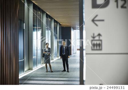 オフィスビル　エレベーターホール 24499131