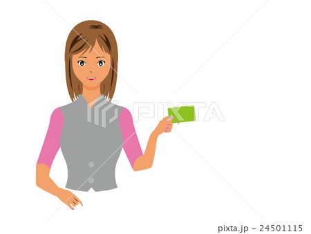 カードを持つ女性 24501115