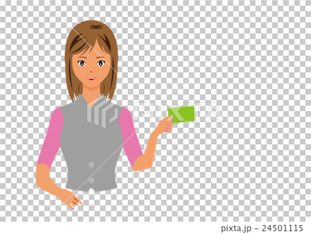 カードを持つ女性 24501115