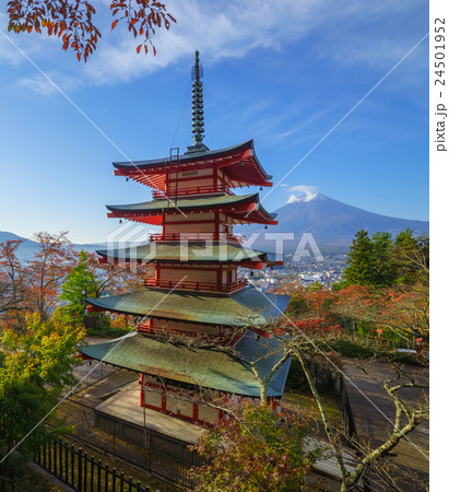 Mt. Fuji with Chureito Pagoda, Fujiyoshida, Japan 24501952