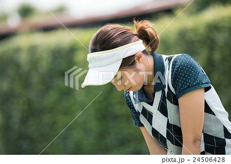 Japanese woman golfer , housewife 24506428