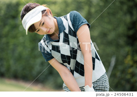 Japanese woman golfer , housewife Japanese woman golfer , housewife 24506431