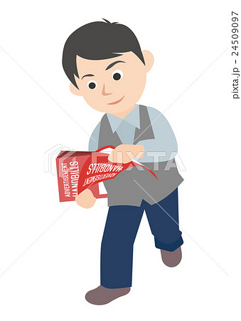 チラシを配布する男性 24509097