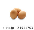 Three brown eggs isolated on white, vector 24511703