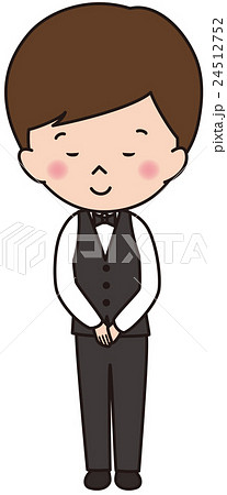 ウェイターのイラスト素材