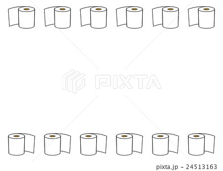 トイレットペーパーのフレームのイラスト素材 24513163 Pixta