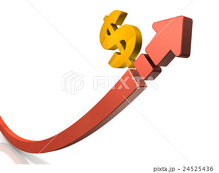 価格の高騰を表すアブストラクト3DCGイラスト 24525436