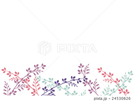 背景イラスト 植物 萩 背景白 カラフル のイラスト素材