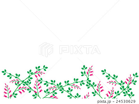 背景イラスト 植物 萩 背景白 のイラスト素材