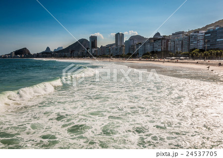 Waves in Copacabana beach in Rio de Janeiro Waves in Copacabana beach in Rio de Janeiro 24537705