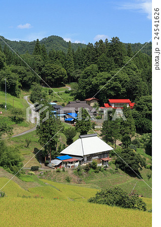 大町市八坂 押の田の棚田の写真素材 [24541626] - PIXTA