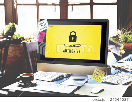 Lock Icon Password Protected Graphic Concept 24544087