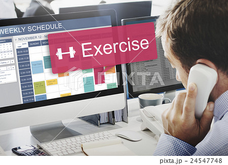 Exercise Activity Appointment Lifestyle Cardio Concept 24547748