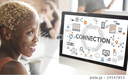 Connection Online Networking Link Connected Concept Connection Online Networking Link Connected Concept 24547853