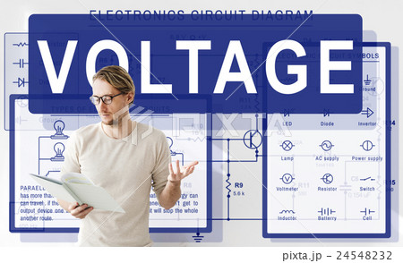 Electronic Circuit Electricity Voltage Concept Electronic Circuit Electricity Voltage Concept 24548232