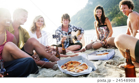 People Celebration Beach Party Summer Holiday Vacation Concept People Celebration Beach Party Summer Holiday Vacation Concept 24548908