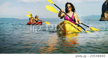 Kayak Activity Leisure Exercise Toursim Vacation Concept Kayak Activity Leisure Exercise Toursim Vacation Concept 24548940