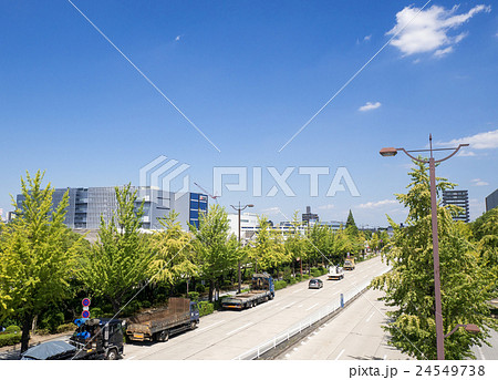 名古屋都市風景　名古屋ドーム西交差点歩道橋から環状線を望む 24549738
