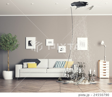 broken ceiling in the room broken ceiling in the room 24550790