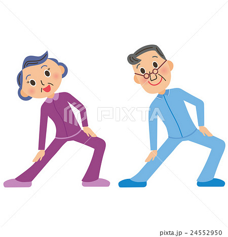 体操をする老夫婦 24552950