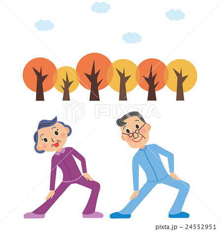 秋の風景と老夫婦 秋の風景と老夫婦 24552951