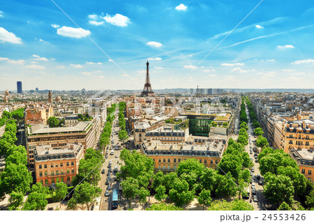 Beautiful panoramic view of Paris  24553426