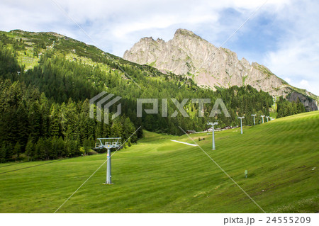 ski lift in summer ski lift in summer 24555209