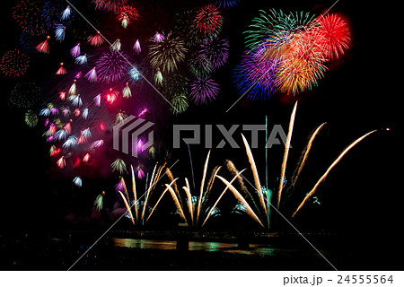 新潟県 長岡まつり花火大会の花火 新潟県 長岡まつり花火大会の花火 24555564