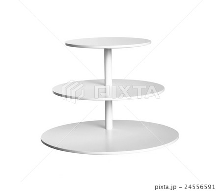 Three-tiered Babell plates isolated Three-tiered Babell plates isolated 24556591