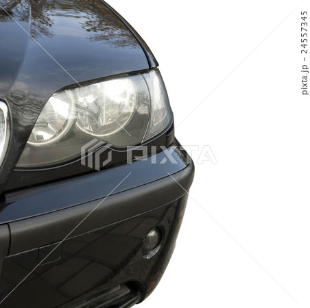 Front view of car light on white 24557345