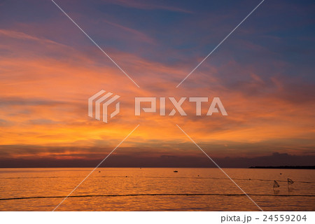 View of beautiful sunset above the Adriatic sea View of beautiful sunset above the Adriatic sea 24559204