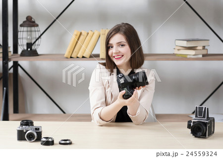 New photo camera presentation, blogger show 24559324