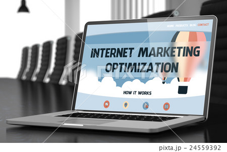Internet Marketing Optimization Concept on Laptop 24559392