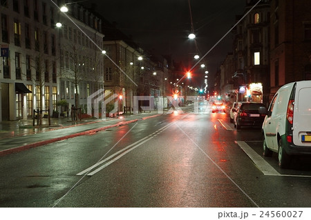 Urban street at night 24560027