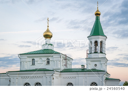 Close view on old orthodox church in Belarus 24560540